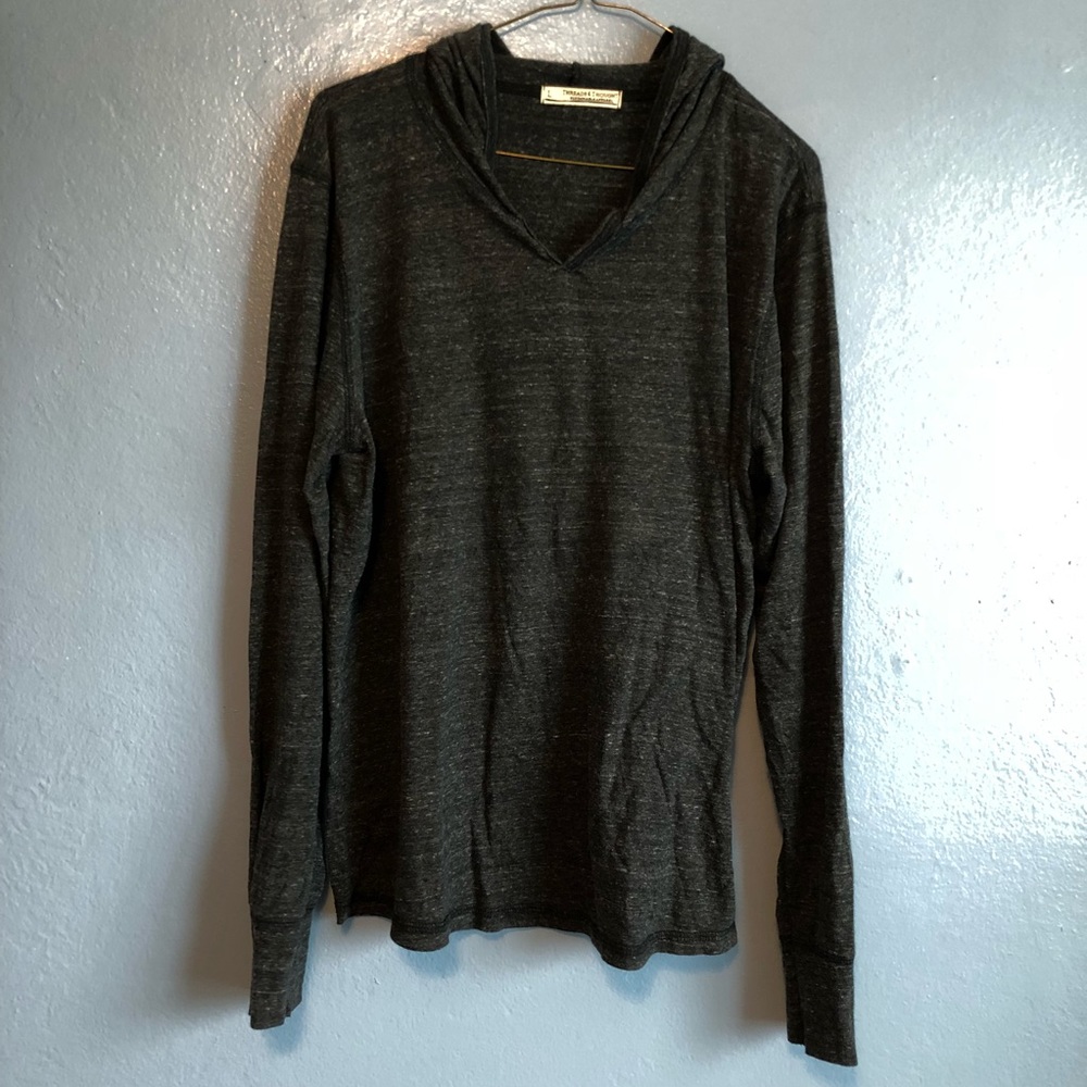 Tri Blend V Neck Longsleeve w/hood